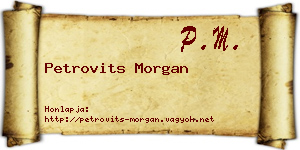 Petrovits Morgan névjegykártya